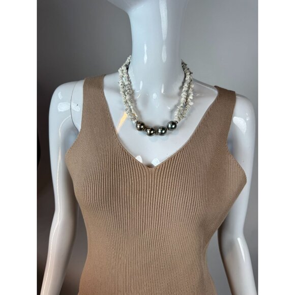 Vintage White Howlite & Gray Pearl Beaded Necklace With Hook Closure 8 Inches Lo - Picture 2 of 16